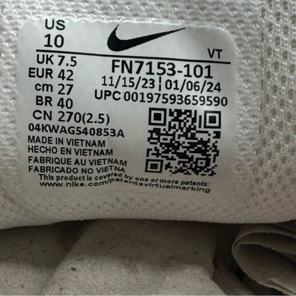 Women's Nike Air Peg 2K5  White/Gym Red-Phantom (FN7153 101) Size 10 - Picture 11 of 12